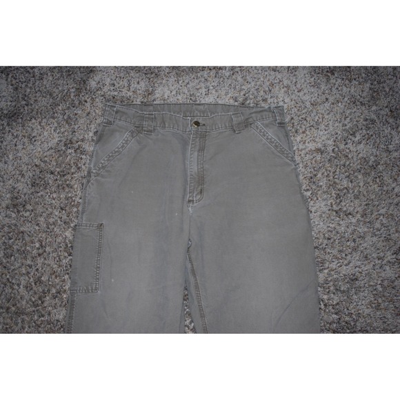 Carhartt Men's Relaxed Fit Work Pants – 38x30 – Brown Canvas – Stained - Picture 3 of 8